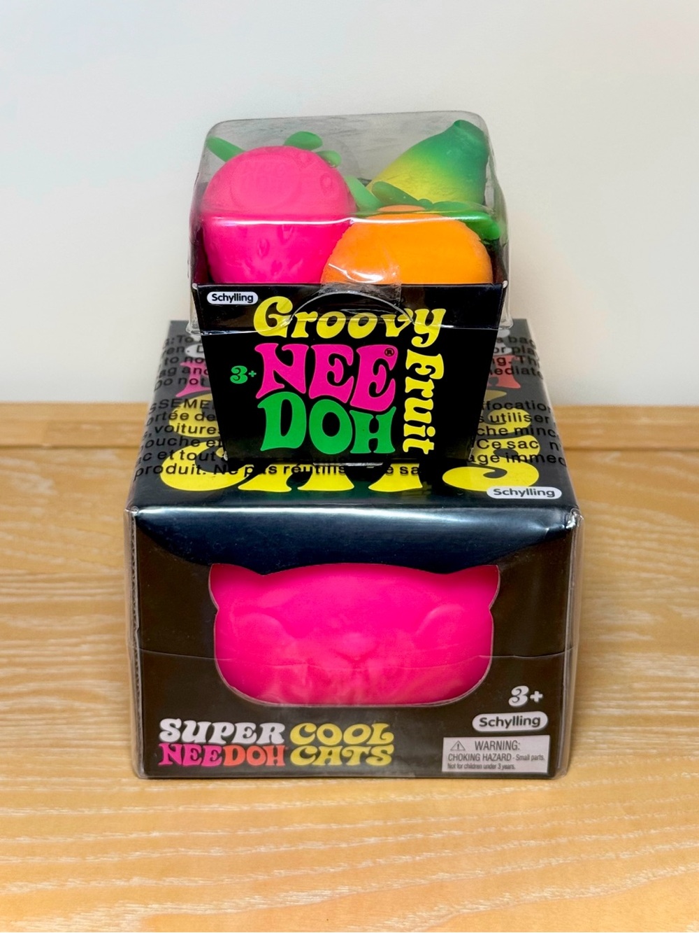 NeeDoh Bundle Super Cool Cat + Groovy Fruit 🩷